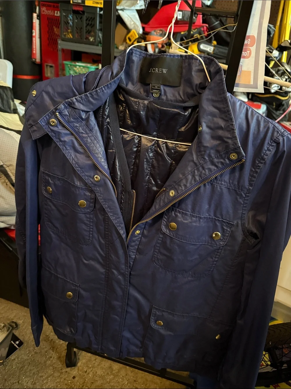 J. Crew Navy Field Jacket with Snap Pockets